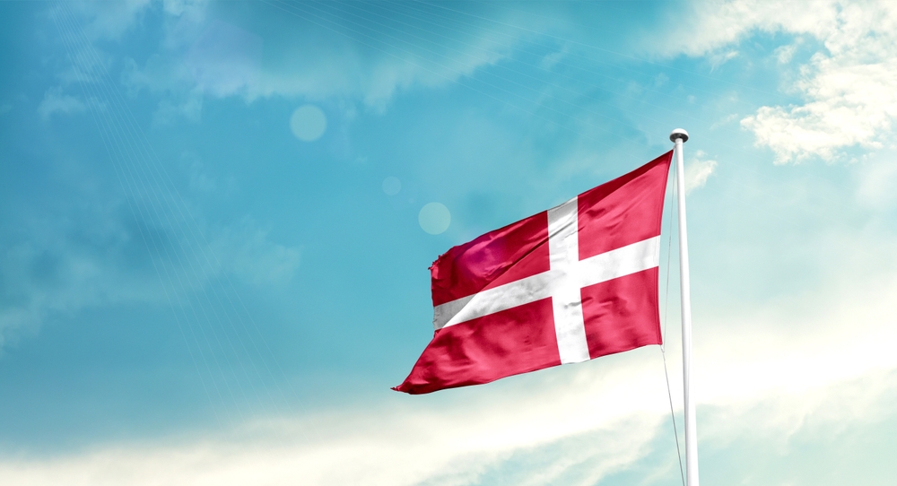 Denmark,National,Flag,Fluttering.,The,Flag,Blowing,In,Beautiful,Soft