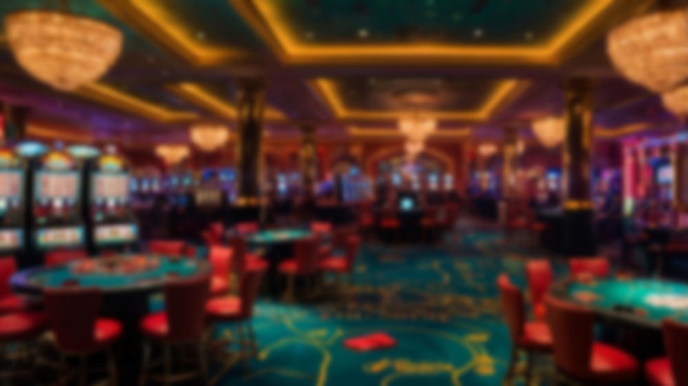An,Elegant,Casino,With,Colorful,Decor,,Highlighting,Slot,Machines,And
